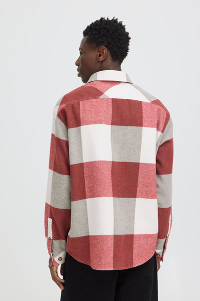 !Solid Sdmanheim Overshirt - Brick Red