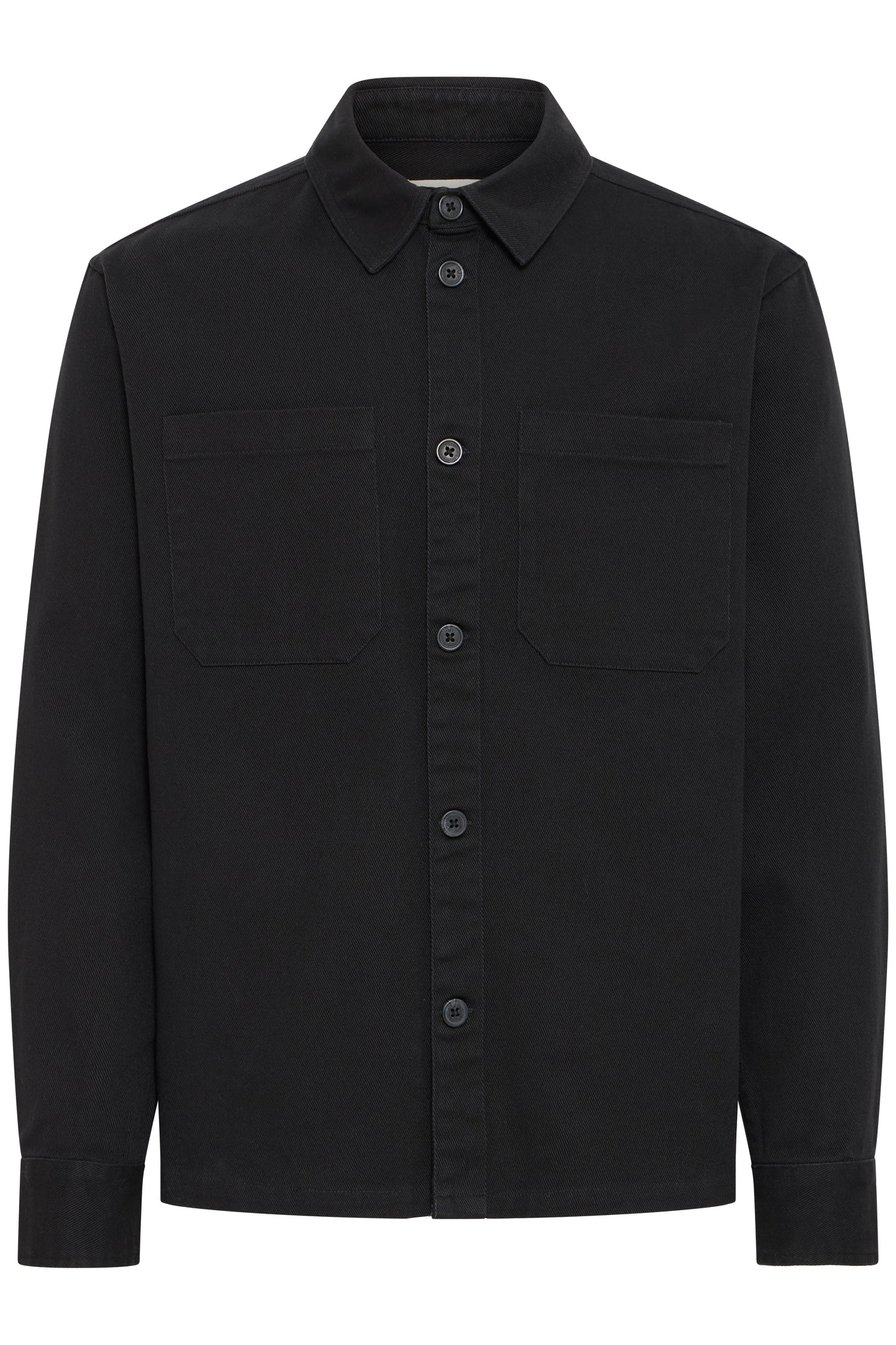 !Solid Sdolie Twill Overshirt - True Black