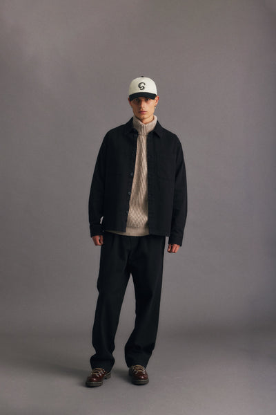 !Solid Sdolie Twill Overshirt - True Black