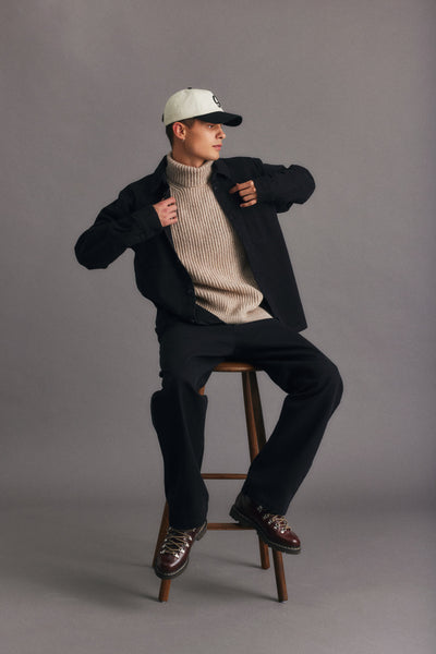 !Solid Sdolie Twill Overshirt - True Black