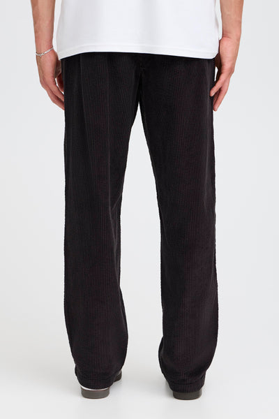 !Solid Sdalann Cord Trousers - True Black