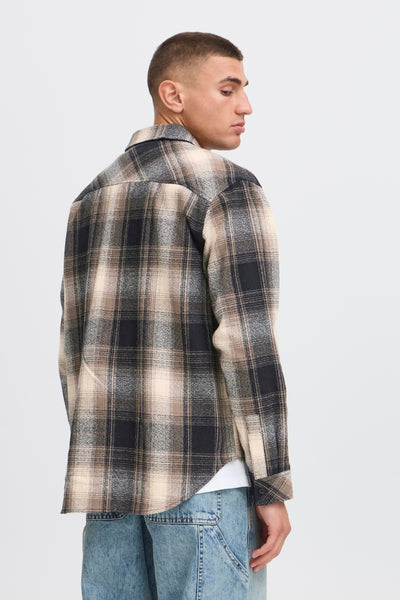 !Solid Sdrikki Zip Overshirt - Slate Black