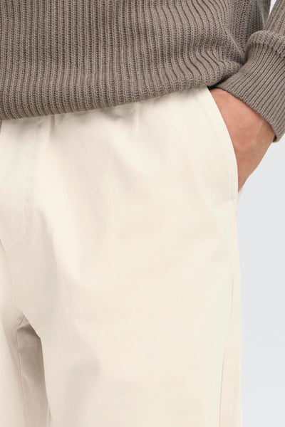 !Solid Sdliam Elasticated Trouser - Oatmeal