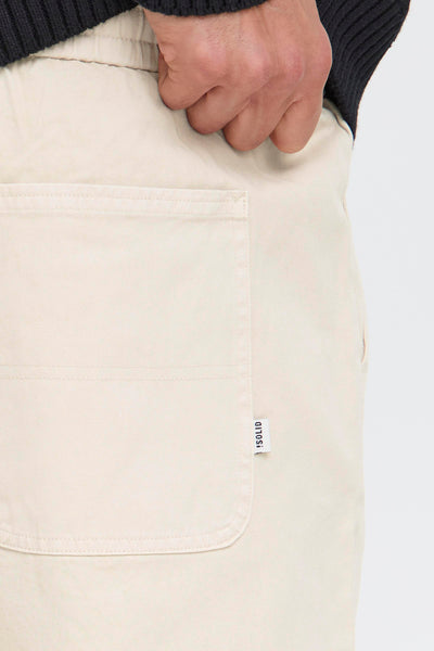 !Solid Sdliam Elasticated Trouser - Oatmeal