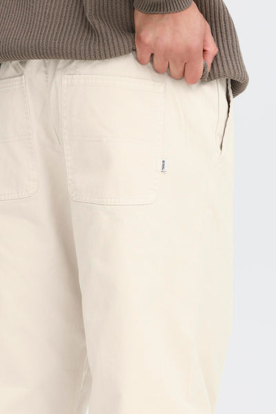 !Solid Sdliam Elasticated Trouser - Oatmeal