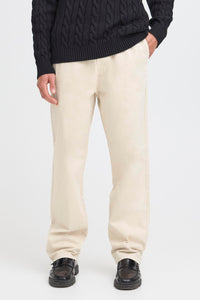 !Solid Sdliam Elasticated Trouser - Oatmeal