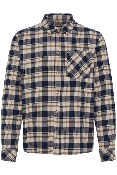 !Solid Sdsteve Check Shirt - Insignia Blue