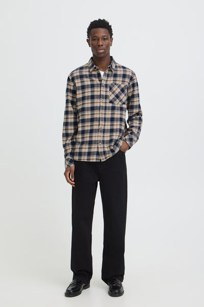 !Solid Sdsteve Check Shirt - Insignia Blue