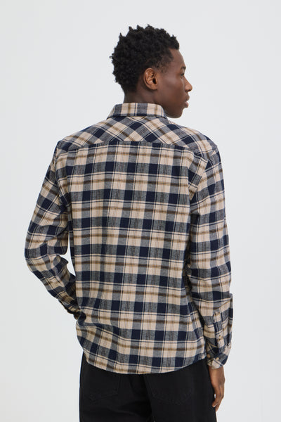 !Solid Sdsteve Check Shirt - Insignia Blue