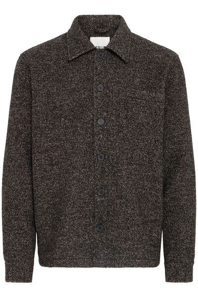 !Solid Sdsimeon Overshirt - Slate Black Melange