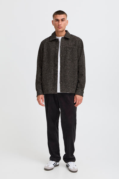 !Solid Sdsimeon Overshirt - Slate Black Melange
