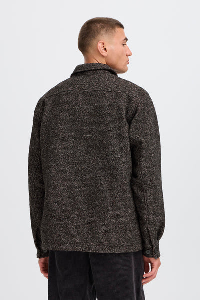 !Solid Sdsimeon Overshirt - Slate Black Melange