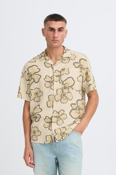 !Solid Sdtrenton AOP S/S Shirt - Oatmeal