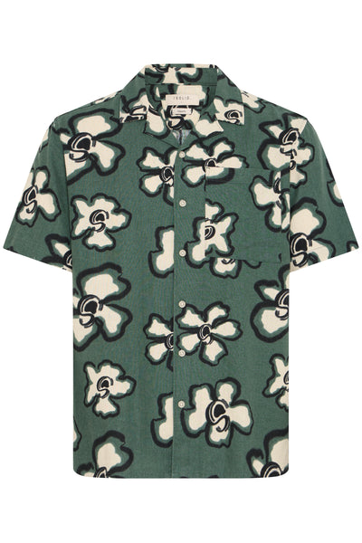 !Solid Sdtrenton AOP S/S Shirt - Cilantro