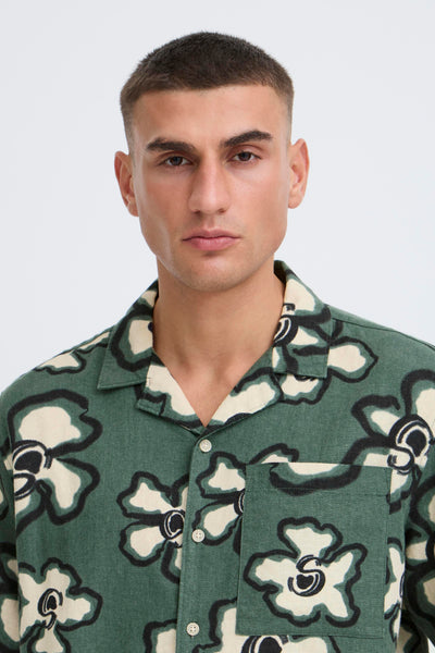 !Solid Sdtrenton AOP S/S Shirt - Cilantro