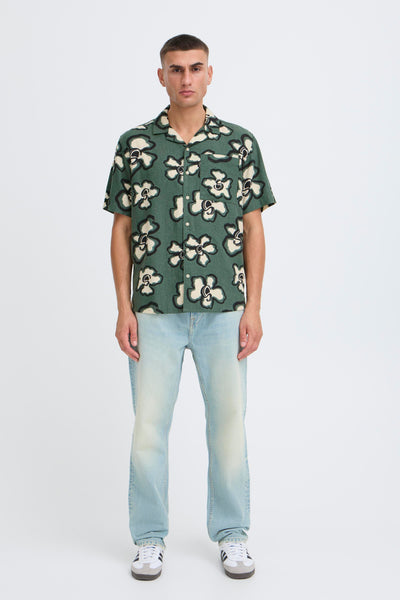 !Solid Sdtrenton AOP S/S Shirt - Cilantro