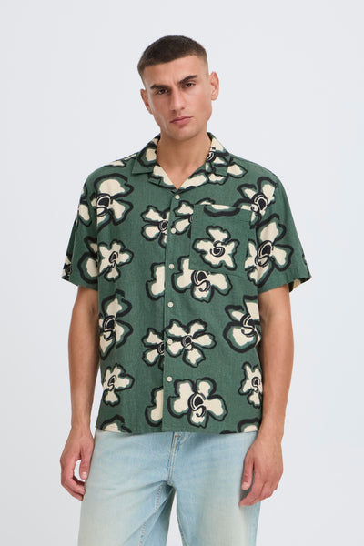 !Solid Sdtrenton AOP S/S Shirt - Cilantro