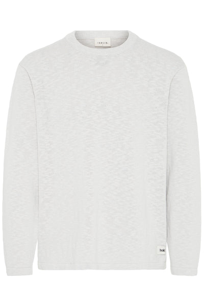 !Solid Sdustin Pullover - Fog Grey Mel/White
