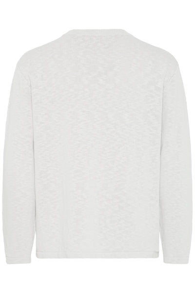 !Solid Sdustin Pullover - Fog Grey Mel/White