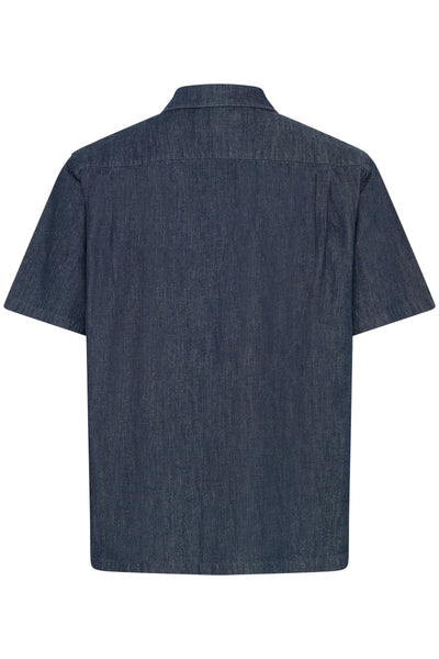 !Solid Sdrogue S/S Shirt - Middle Blue Denim