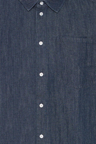 !Solid Sdrogue S/S Shirt - Middle Blue Denim