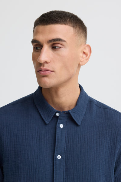 !Solid Sdiain S/S Shirt - Naval Academy Blue