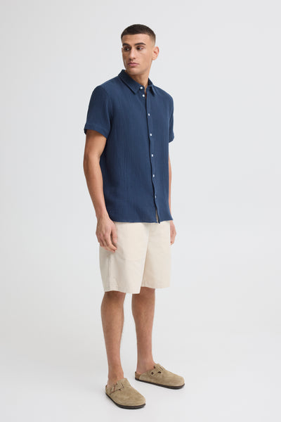 !Solid Sdiain S/S Shirt - Naval Academy Blue