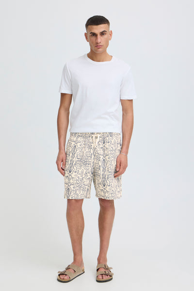 !Solid Sdliam Utkolt Shorts - Oatmeal