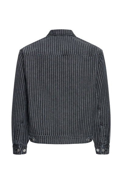 !Solid Sdwexler Jacket - Black Vintage Denim Stripe