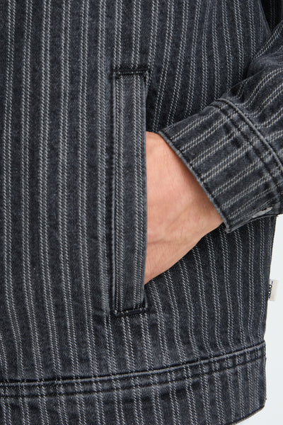 !Solid Sdwexler Jacket - Black Vintage Denim Stripe
