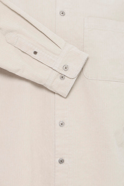 !Solid Sdwatts L/S Cord Shirt - Oatmeal
