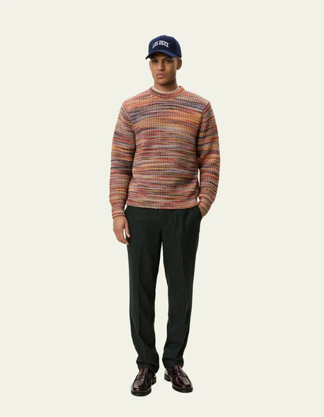 Les Deux Space Rib Crewneck Knit - Multi