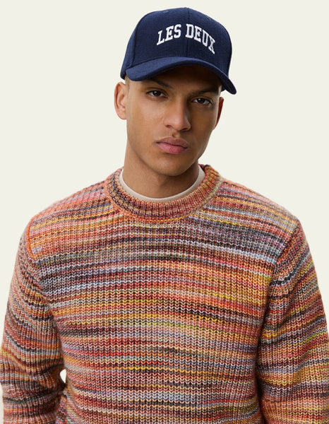 Les Deux Space Rib Crewneck Knit - Multi