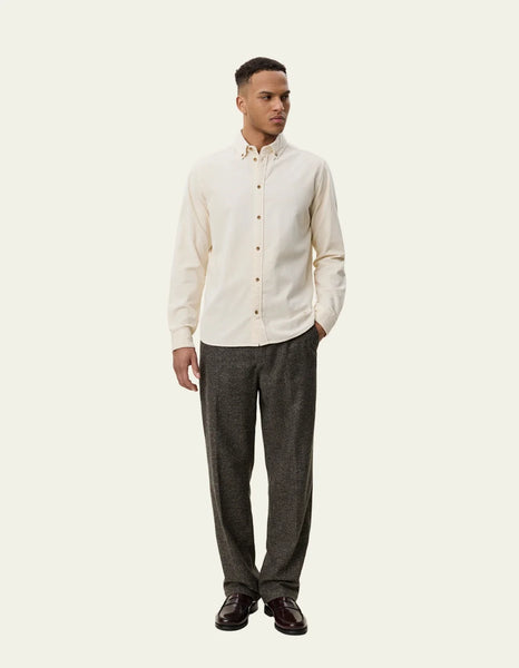 Les Deux L/S Pinwale Cord Shirt - Ivory