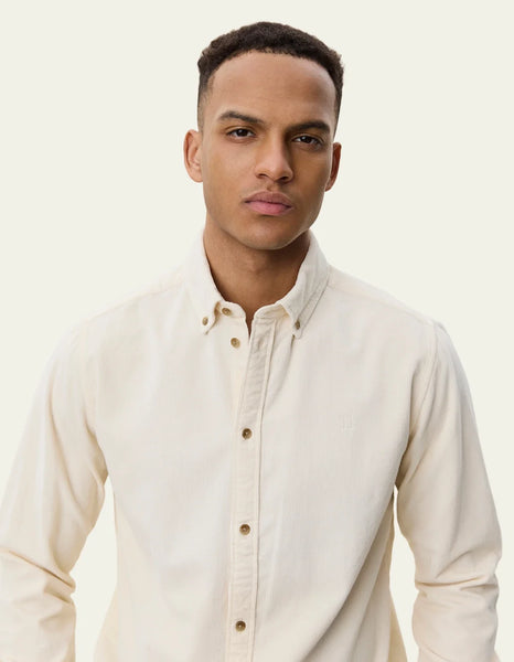 Les Deux L/S Pinwale Cord Shirt - Ivory