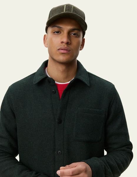 Les Deux Wool Overshirt - Rosin Green