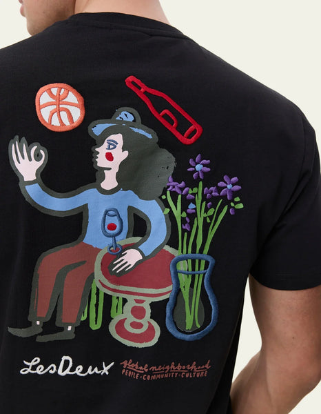 Les Deux Rural Tee - Black