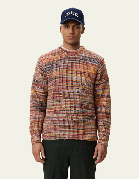 Les Deux Space Rib Crewneck Knit - Multi