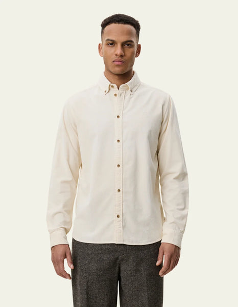 Les Deux L/S Pinwale Cord Shirt - Ivory