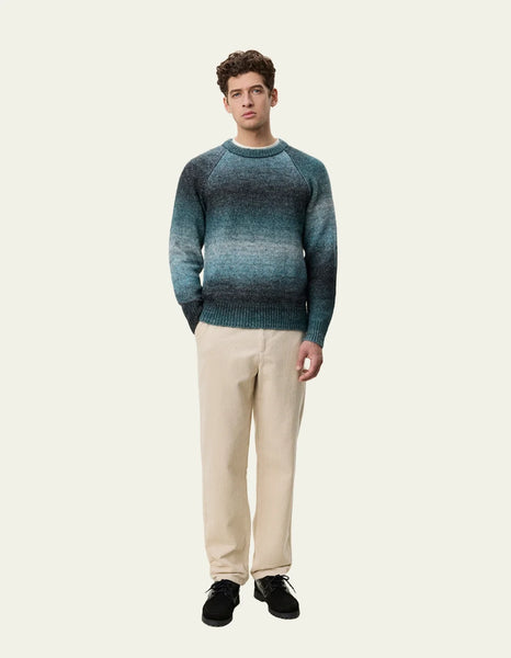 Les Deux Gradient Roundneck Knit - Mediterranea Green