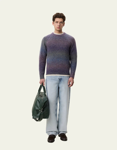 Les Deux Gradient Roundeck Knit - Spiced Plum Purple
