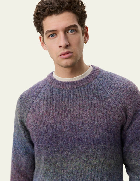 Les Deux Gradient Roundeck Knit - Spiced Plum Purple