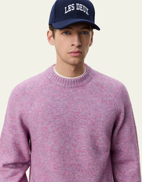 Les Deux Soft Roundneck Knit Oyster Rose melange