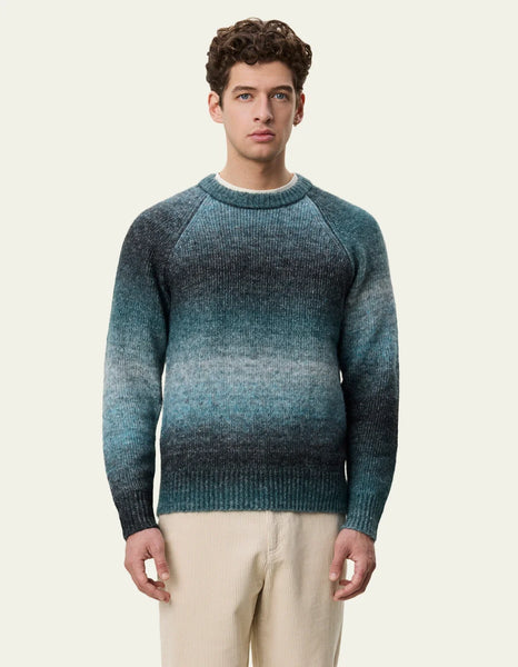 Les Deux Gradient Roundneck Knit - Mediterranea Green