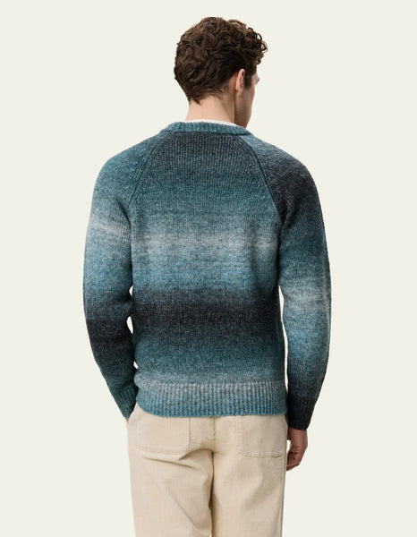 Les Deux Gradient Roundneck Knit - Mediterranea Green