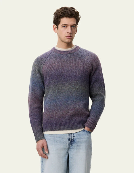 Les Deux Gradient Roundeck Knit - Spiced Plum Purple