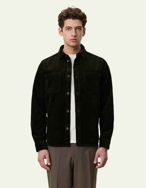 Les Deux Corduroy Overshirt - Rosin Green