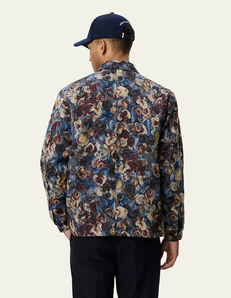 Les Deux Flower Jacquard Overshirt - Blue Multi