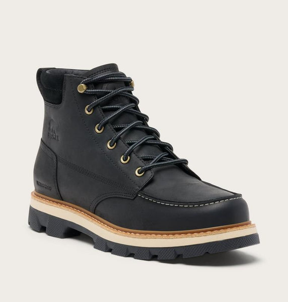 Sorel Lark 47 Moc Toe Waterproof Boot - Black/Bleached Ceramic