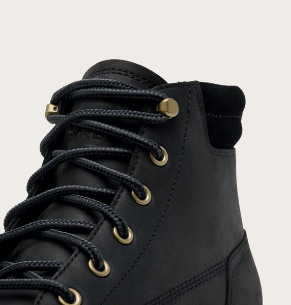 Sorel Lark 47 Moc Toe Waterproof Boot - Black/Bleached Ceramic